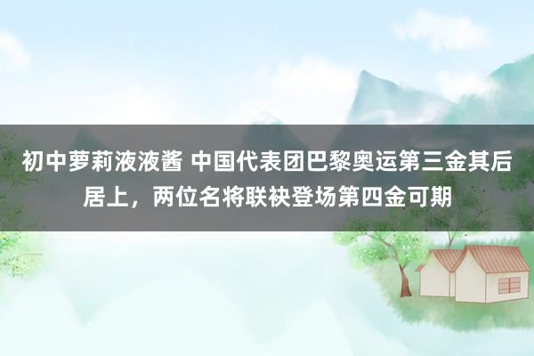 初中萝莉液液酱 中国代表团巴黎奥运第三金其后居上，两位名将联袂登场第四金可期