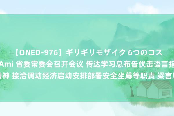 【ONED-976】ギリギリモザイク 6つのコスチュームでパコパコ！ Ami 省委常委会召开会议 传达学习总布告伏击语言指令精神 接洽调动经济启动安排部署安全坐蓐等职责 梁言顺主理并语言_大皖新闻 | 安徽网